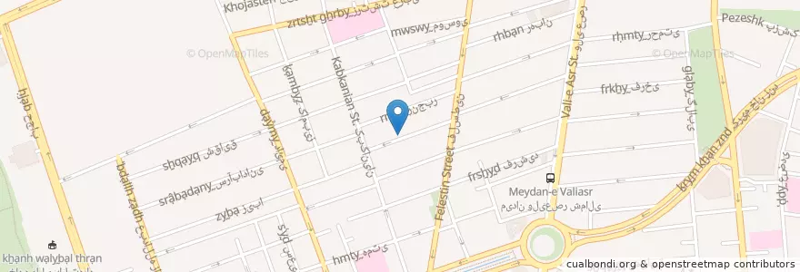 Mapa de ubicacion de دبیرستان دخترانه شاهد حضرت معصومه en Iran, Teheran, شهرستان تهران, Teheran, بخش مرکزی شهرستان تهران.