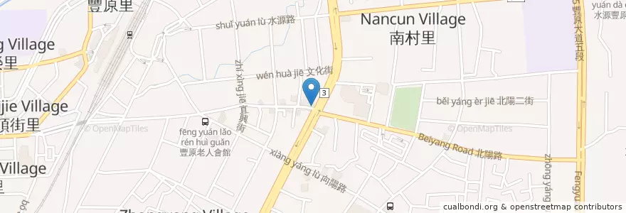 Mapa de ubicacion de 翁子牙醫診所 en Taiwan, Taichung, Fengyuan District.