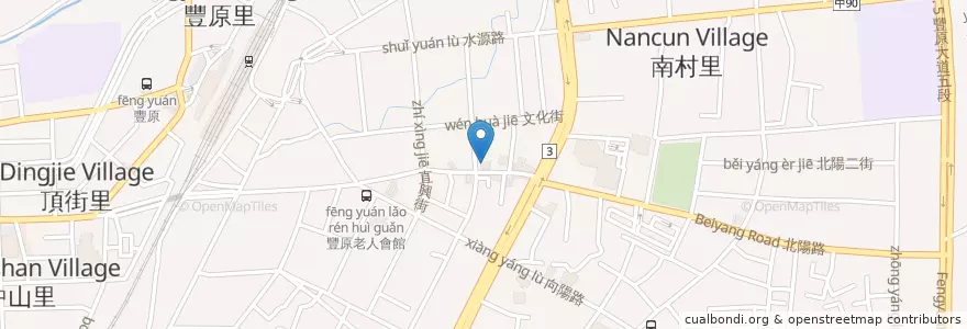 Mapa de ubicacion de 陽光牙醫診所 en Taiwan, Taichung, 豐原區.