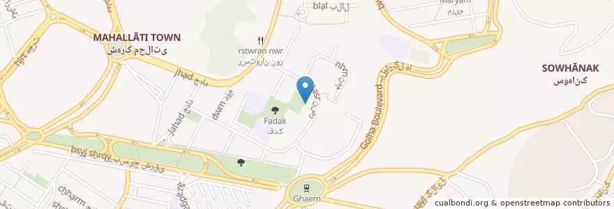 Mapa de ubicacion de مسجد الزهراء en Iran, Teheran, شهرستان شمیرانات, Teheran, بخش رودبار قصران.