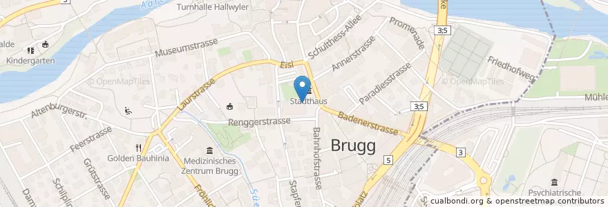 Mapa de ubicacion de Neue Aargauer Bank en İsviçre, Aargau, Bezirk Brugg, Brugg.