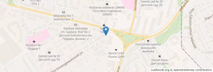 Mapa de ubicacion de BarBarOk en Rússia, Distrito Federal Do Sul, Sebastopol, Севастополь, Гагаринский Район, Гагаринский Округ.