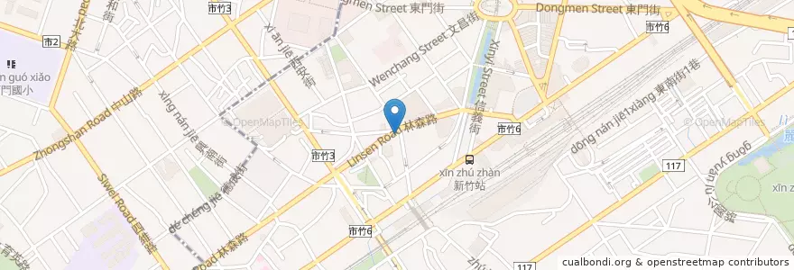 Mapa de ubicacion de 李澤藩美術館 en Taiwan, 臺灣省, Hsinchu, 東區.