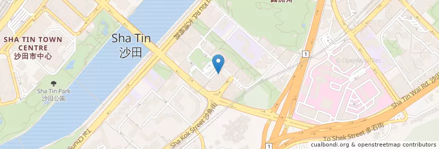Mapa de ubicacion de 翠華花園停車場 en 中国, 广东省, 香港, 新界, 沙田區.