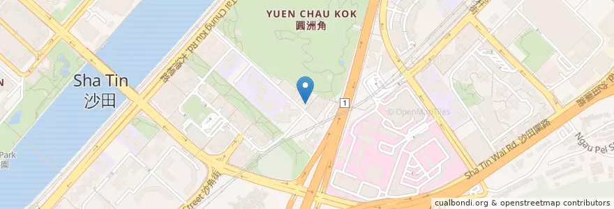 Mapa de ubicacion de 聖公會靈風堂 en 中国, 广东省, 香港, 新界, 沙田區.