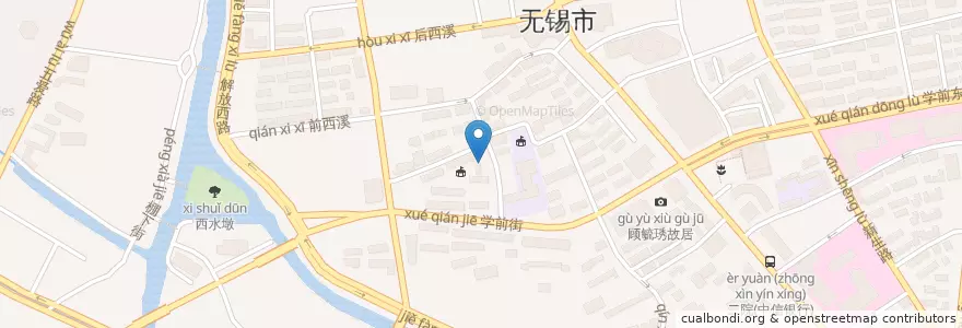 Mapa de ubicacion de 金桥小学 en China, Wuxi, 梁溪区(Liangxi).