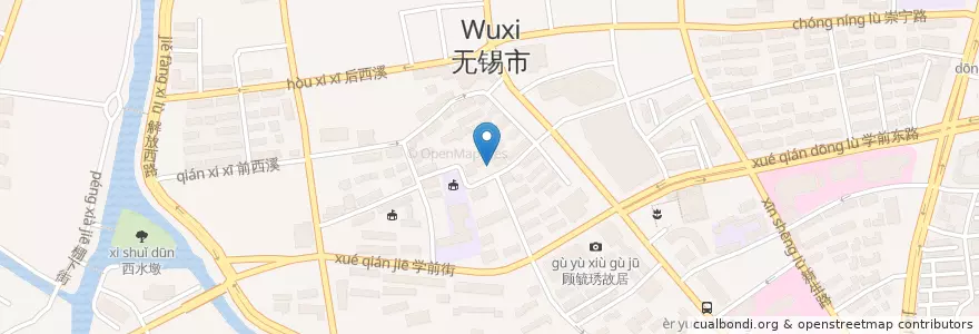 Mapa de ubicacion de 无锡市第一女子中学 en China, Wuxi City, Liangxi District.