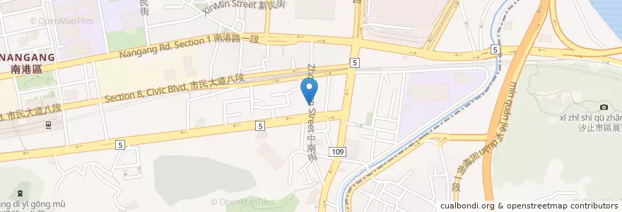 Mapa de ubicacion de 生德堂中西藥行 en Taiwan, Nuova Taipei, Taipei, Distretto Di Nangang.