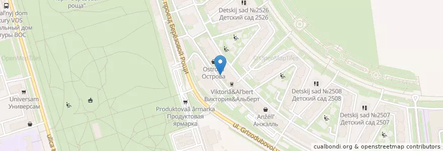 Mapa de ubicacion de Vabene en روسيا, Центральный Федеральный Округ, Москва, Северный Административный Округ, Хорошёвский Район.