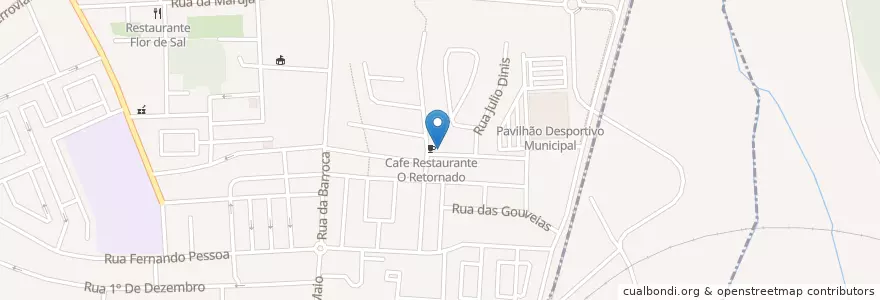 Mapa de ubicacion de Café Restaurante O Retornado en البرتغال, Santarém, الوسطى, Médio Tejo, Entroncamento, Nossa Senhora De Fátima.