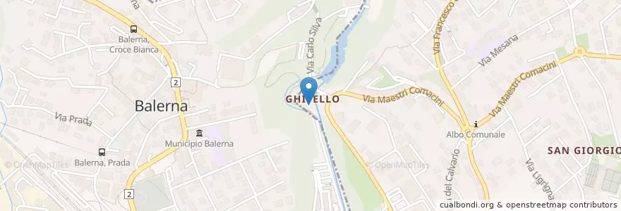 Mapa de ubicacion de Ristorante al Ghitello en Switzerland, Ticino, Distretto Di Mendrisio, Circolo Di Balerna.