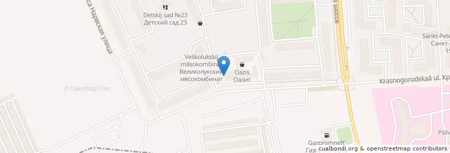 Mapa de ubicacion de Аквапункт en Russia, Северо-Западный Федеральный Округ, Oblast' Di Leningrado, San Pietroburgo, Красносельский Район, Красное Село.
