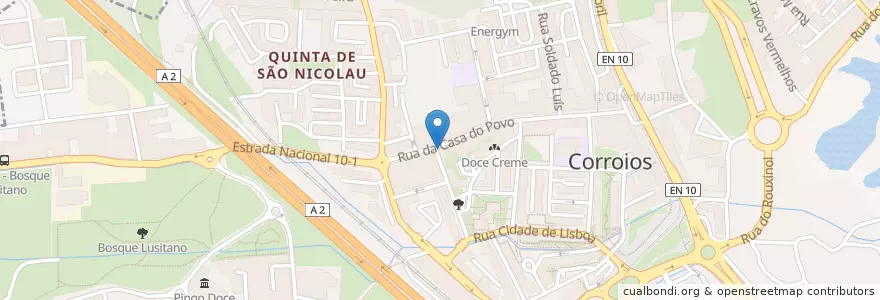 Mapa de ubicacion de Cervejaria Mil & Tal en 포르투갈, Área Metropolitana De Lisboa, Setúbal, Península De Setúbal, Seixal, Corroios.