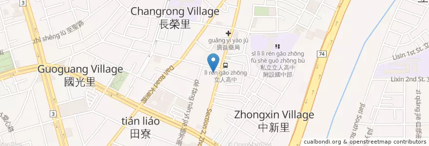 Mapa de ubicacion de 凡尼爾幼稚園 en Taiwan, Taichung, 大里區.