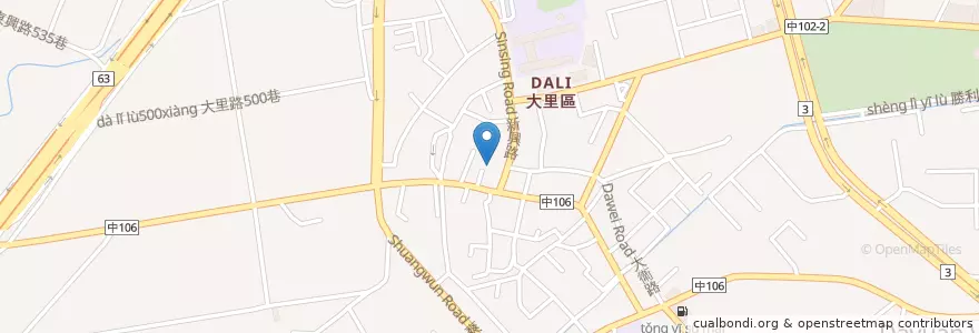 Mapa de ubicacion de 台中市大里區戶政事務所 en Tayvan, Taichung, 大里區.
