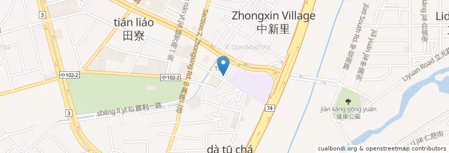 Mapa de ubicacion de 麥米倫幼稚園 en Taïwan, Taichung, 大里區.