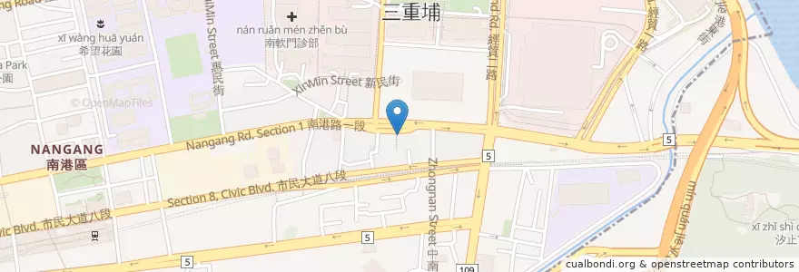 Mapa de ubicacion de 武侍酒日式居酒屋 en Тайвань, Новый Тайбэй, Тайбэй, 南港區.