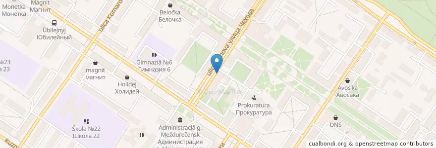 Mapa de ubicacion de ООО "РИКТ" en Russland, Föderationskreis Sibirien, Oblast Kemerowo, Междуреченский Городской Округ.