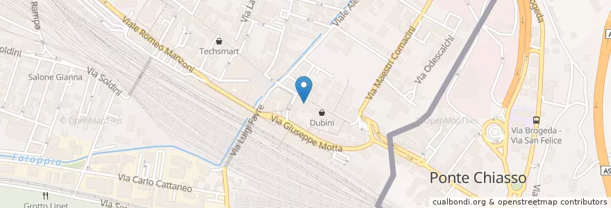 Mapa de ubicacion de City Bar en Tessin, Bezirk Mendrisio, Circolo Di Balerna, Chiasso.