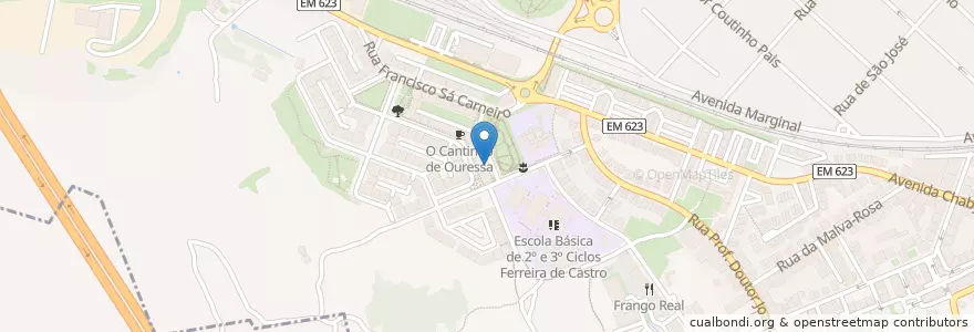 Mapa de ubicacion de Café Central de Ouressa en Portekiz, Área Metropolitana De Lisboa, Lisboa, Grande Lisboa, Sintra, Algueirão-Mem Martins.