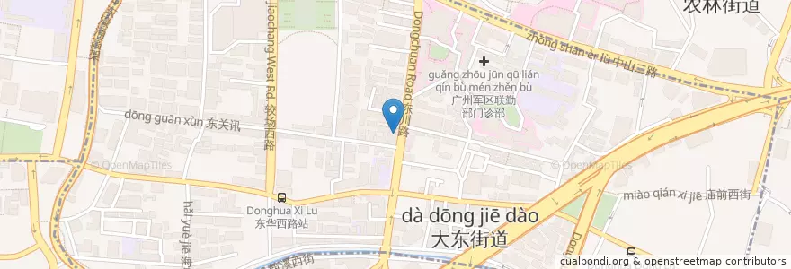 Mapa de ubicacion de 中国农业银行 en China, Guangdong, Guangzhou, 越秀区, 大东街道.