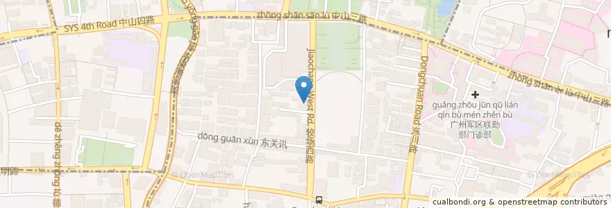 Mapa de ubicacion de 交通银行 en Çin, Guangdong, 广州市, 越秀区, 大东街道.
