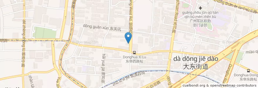 Mapa de ubicacion de 中国光大银行 en China, Guangdong, Guangzhou City, Yuexiu District, 大东街道.