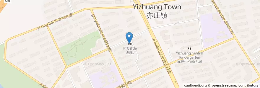 Mapa de ubicacion de FTC基地 en China, Beijing, Hebei, 大兴区.