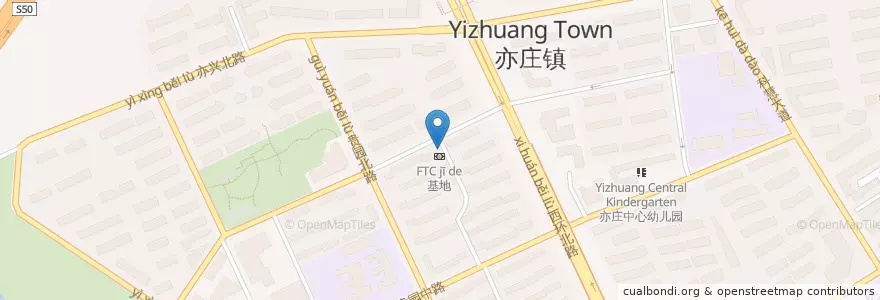 Mapa de ubicacion de FTC基地 en China, Beijing, Hebei, 大兴区.