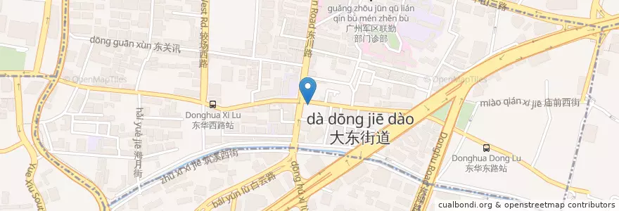 Mapa de ubicacion de 云香酒楼 en China, Provincia De Cantón, Cantón, 越秀区, 大东街道.