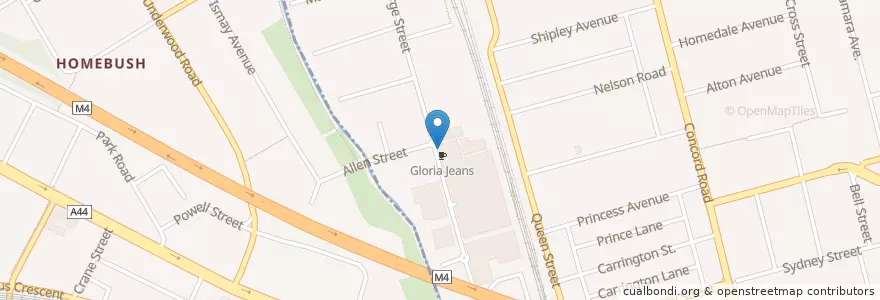 Mapa de ubicacion de Bakehouse Garden en Австралия, Новый Южный Уэльс, Strathfield Municipal Council, Sydney.