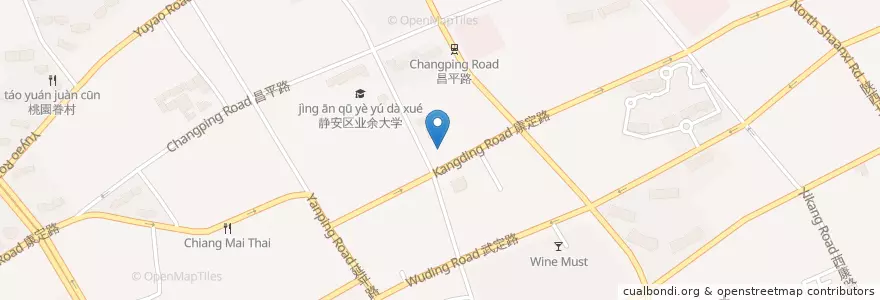 Mapa de ubicacion de 上海戏剧学院附属高级中学 en الصين, شانغهاي, 静安区.