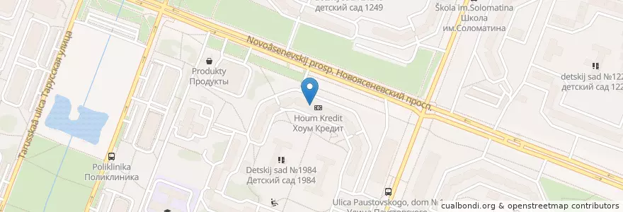 Mapa de ubicacion de ВТБ en Rusia, Центральный Федеральный Округ, Москва, Юго-Западный Административный Округ, Район Ясенево.