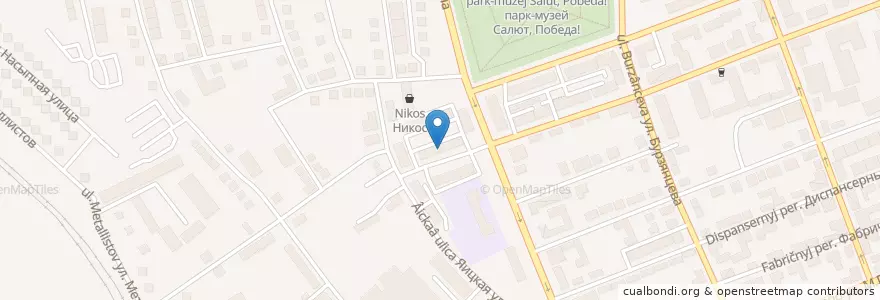 Mapa de ubicacion de Поликлиника №3, Городская клиническая больница №3 en Rusia, Приволжский Федеральный Округ, Óblast De Oremburgo, Городской Округ Оренбург.