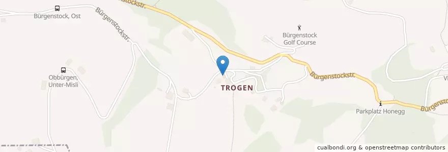 Mapa de ubicacion de Gasthaus Trogen en Schweiz/Suisse/Svizzera/Svizra, Nidwalden, Ennetbürgen.