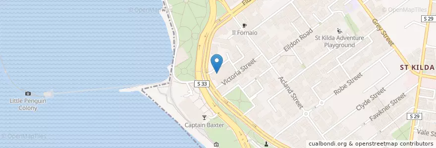 Mapa de ubicacion de Esplanade Hotel en Australie, Victoria, City Of Port Phillip.