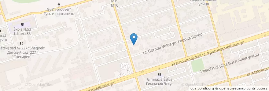 Mapa de ubicacion de гос ветклиника en Rusland, Zuidelijk Federaal District, Oblast Rostov, Городской Округ Ростов-На-Дону.