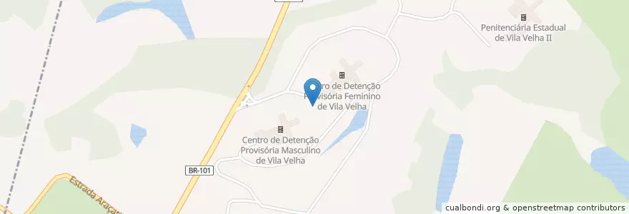 Mapa de ubicacion de Penitenciária Estadual de Vila Velha en Brazilië, Regio Zuidoost, Espírito Santo, Região Geográfica Intermediária De Vitória, Região Metropolitana Da Grande Vitória, Vila Velha, Microrregião Vitória.