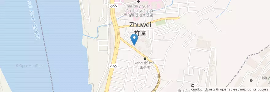 Mapa de ubicacion de 馨雞財 en 台湾, 新北市, 淡水区.
