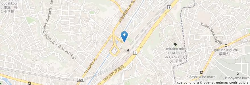 Mapa de ubicacion de 生そば　狐狸庵 en 日本, 神奈川県, 横浜市, 保土ヶ谷区.