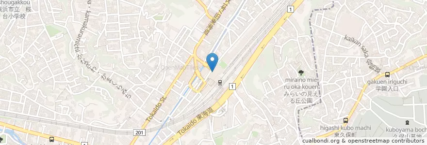 Mapa de ubicacion de 和中餐館 en Japon, Préfecture De Kanagawa, 横浜市, 保土ヶ谷区.