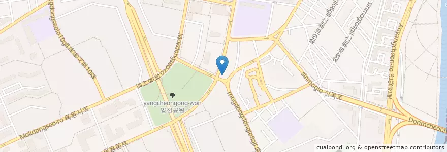 Mapa de ubicacion de 목동반석교회 en Республика Корея, Сеул, 양천구, 신정2동, 신정6동.