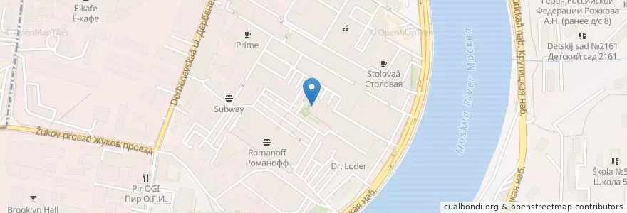 Mapa de ubicacion de Пипл&паста en Russia, Distretto Federale Centrale, Москва, Южный Административный Округ, Даниловский Район.