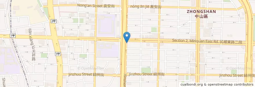 Mapa de ubicacion de 大埔鐵板燒 en Taiwan, 新北市, Taipé, 中山區.