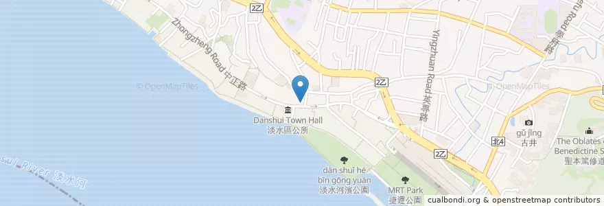 Mapa de ubicacion de 佐野拉麵 en Taiwán, Nuevo Taipéi, 淡水區.