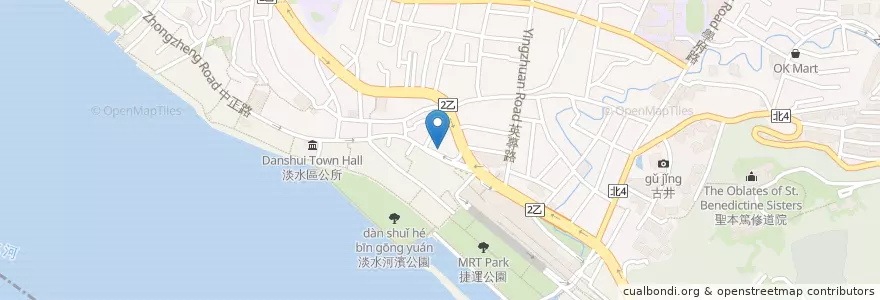 Mapa de ubicacion de 鮮流坊 en Taïwan, Nouveau Taipei, Tamsui.