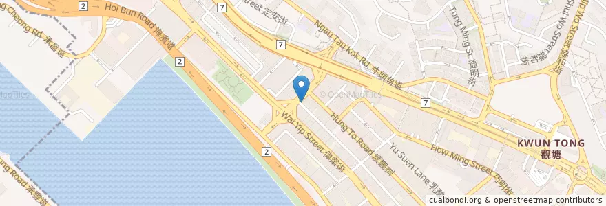 Mapa de ubicacion de 天輝工業大廈停車場 Draco Industrial Building Car Park en 中国, 広東省, 香港, 九龍, 新界, 觀塘區 Kwun Tong District.