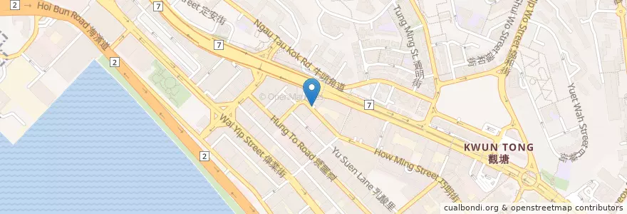 Mapa de ubicacion de 創紀之城第2期停車場 en 中国, 广东省, 香港, 九龍, 新界, 觀塘區.