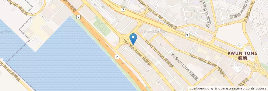 Mapa de ubicacion de 泛亞中心停車場 en 中国, 广东省, 香港, 九龍, 新界, 觀塘區.