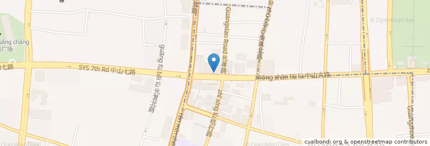 Mapa de ubicacion de 中国银行 en China, Cantão, Cantão, 越秀区, 光塔街道.